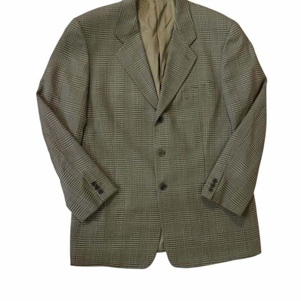 Mani Brown & green checkered blazer